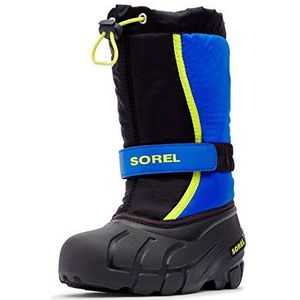 Sorel Winter Laarzen uniseks-kind Flurry , Zwart Zwart Super Blauw , 25 EU