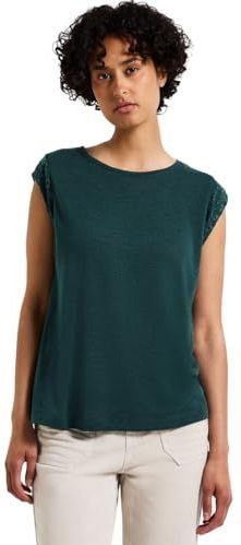 Street One - Dames Shirt - Groen - Met Geborduurde Details