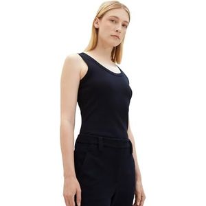 TOM KLEERMAKER basic damestop met geribbelde structuur