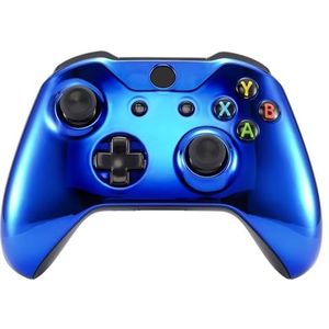 eXtremeRate® Chrome Blue Edition Front Housing Shell Faceplate voor Xbox One S & Xbox One X Controller