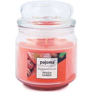 Pajoma geurkaars ""Peach Cameo"" Sweet Edition in bonbonglas, 248 g, premium kaars om te sluiten, voor ongeveer 55 uur