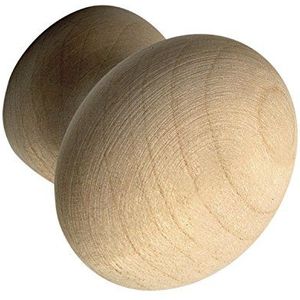 ALLES IM GRIFF Meubelknop Hemera ø 30mm - meubelknop van hout diepte 28mm - knop voor kast, esdoorn ruw