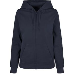 Build Your Brand Dames Dames Basic Zip Hoody Hoodie, navy, S