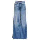 ONLCalifornia - Stretchbroek - Effen - Denim - Heavy Washed - Wide Leg