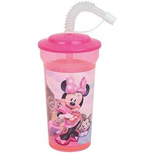 Fun House 005771 Disney Minnie beker/glas met rietje voor kinderen