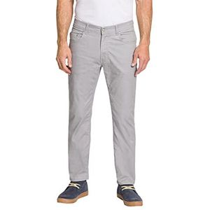 Pioneer Heren 5 pocket platte stof stretch broek, Mirage Gray, 31W / 32L, Mirage Gray, 31W x 32L