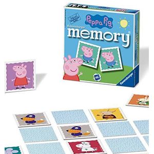 Ravensburger Peppa Pig Mini Memory Game - Matching Picture Snap Pairs Game For Kids Age 3 Years and Up