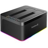 Inateck SA02003C - Docking Station - USB 3.0 - Voor 2,5/3,5 inch SATA HDD's en SSD's - 2 x 20TB - UASP Ondersteund