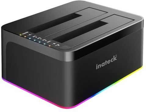 Inateck SA02003C - Docking Station - USB 3.0 - Voor 2,5/3,5 inch SATA HDD's en SSD's - 2 x 20TB - UASP Ondersteund