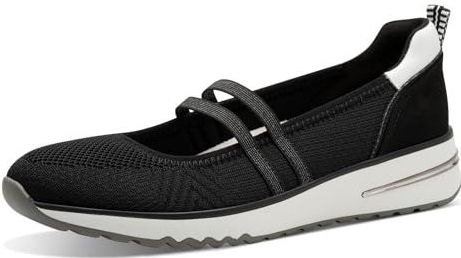 Marco Tozzi - 2-22181-44 - Balletschoenen - Zwart - Textiel en Synthetisch