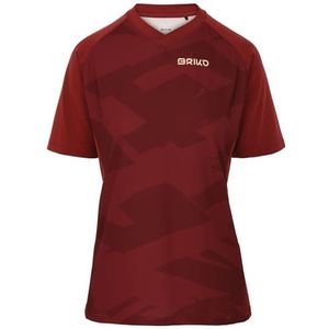 Briko Adventure Camo Lady Jersey T-shirt voor dames, Red Dk Dahlia, L
