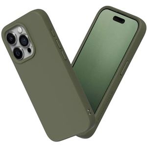 RHINOSHIELD Hoesje compatibel met [iPhone 15 Pro] | SolidSuit - schokabsorberend, slank ontwerp beschermhoes met premium matte afwerking, 3,5 m valbescherming, zeewiergroen