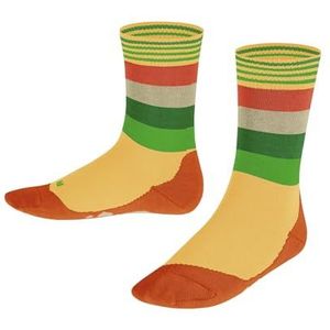 FALKE Active Fox Sokken voor kinderen, uniseks, versterkte gestreepte functionele sokken tegen zweet, duurzaam, antislip, sneldrogend, ademend katoen, functioneel materiaal, 1 paar, geel (Banana