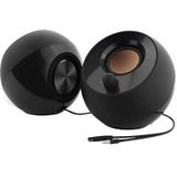 CREATIVE Pebble 2.0 Moderne USB-aangedreven desktop luidsprekersysteem voor computers en laptops,Zwart
