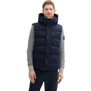 TOM TAILOR Heren 1041322 vest, 10668-Sky Captain Blue, S, 10668 - Sky Captain Blue, S