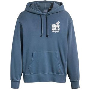 Levi's Authentic Graphic Hoodie Blues, levi archival gd vin, S