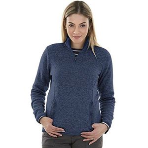 Charles River Apparel womens Heathered Fleece Pullover Sweater, Navy Heather, Large US