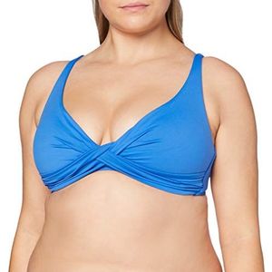 Seafolly Dd Double Wrap Front Bra Bikini voor dames, Mediterranean Blue., 40