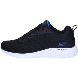 Skechers Bounder Trainers heren, Zwarte gebreide blauwe rand, 40 EU