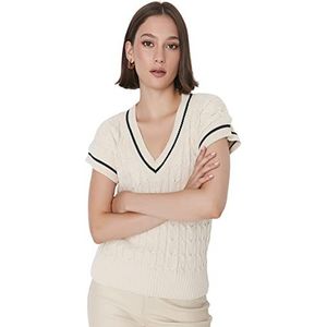 TRENDYOL Women's TWOAW23SV0003/Bej Sweater, beige, L, beige, L
