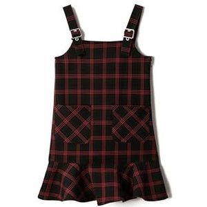Koton Meisjesoverall, ruffled pocket detailjurk, Black Check (9c9), 9-10 Jaar