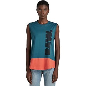 G-STAR RAW Dames Lash Color Block Tank Top T-Shirt, Multicolor (Nitro/Paprika Color Block 4107-d186), XXS