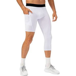 Little Hand Compressie-legging voor heren met één been, Wit, XXL