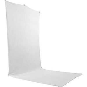Savage Travel Backdrop Kit, witte vloer uitgebreide achtergrond, grootte 1.52m x 3.66m, foto achtergrond met aluminium standaard, draagtas met schouderriem