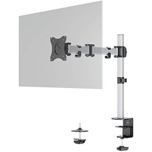 Durable monitorsteun Select voor 1 monitor, 360° draaibaar, zwenkbaar, in hoogte verstelbaar, voor VESA-schermen tot 27"" en 8 kg, zilver, 509423