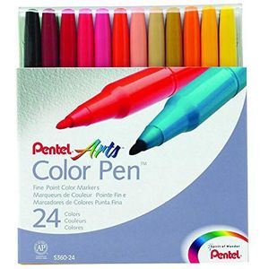 Pentel S360-24 vezelpen Colour Pen Set van 24 gesorteerd