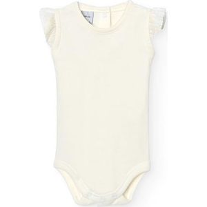 BABIDU Babybody met bandjes en kant, 100% katoen, zachte en ademende hypoallergene stof voor de gevoelige huid, mouwloze babybody voor pasgeborenen, eerste keer dragen