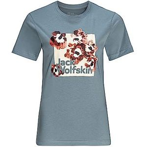Jack Wolfskin Florell Box T W T-shirt, citadel, S dames, Citadel, S