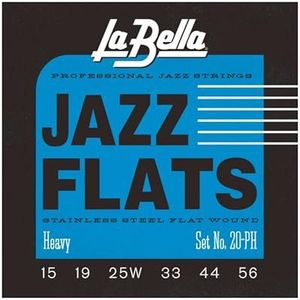La Bella Strings »Jazz Flats - 20-PH - FLATWOUND - ELECTRIC GUITAR« snaren voor elektrische gitaar - roestvrij staal - Heavy: 015-056