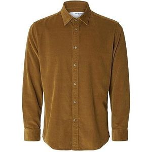 Slhregowen-Cord Shirt Ls Noos, Butternut, XXL
