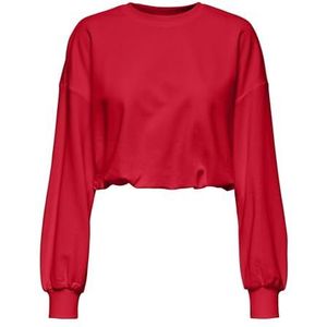 Onlbolette L/S Short O-Neck Ub Oy Swt, true red, XL