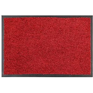 Hoogwaardige stofmat - deurmat binnen - 30° C wasbaar - antislip loper - tapijt keuken - gang - rood 60x180 cm