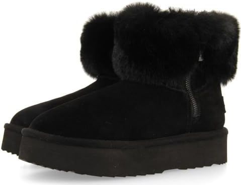 Gioseppo - Mendon - Laarzen - Zwart - Leer - Bontvoering