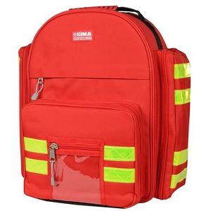 GiMa logic-2 Rugzak, 40 cm l x 25 cm b x 47 cm h, rood, noodgevallen, trauma, rescue, medical, eerste hulp, verpleegkundige, Paramedische multipocket tas
