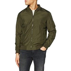 Urban Classics Heren Light Jacket Bomber Jacket, dark olive, XXL