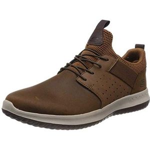 Skechers Delson Axton Sneakers voor heren, Bruin Bruin Cdb, 46 EU