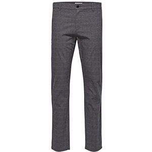 SELECTED HOMME 16065692 SLHSLIM-Arval Pants W, grijs (Grey Detail: check), 32W / 34L
