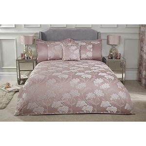 Emma Barclay Blossom - Versierd Jacquard Dekbedovertrek in Blush Pink - Tweepersoons