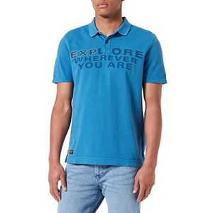 camel active Heren 409965/7P08 Polo, aqua, S