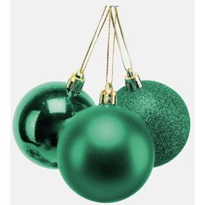 10 cm/3 stuks kerstballen onbreekbaar smaragdgroen, kerstboomdecoraties, balornamenten, ballen, hangende kerstdecoraties, vakantiedecoratie - glanzend, mat, glitter