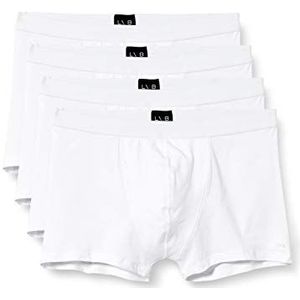 Loveable Boxershorts voor heren, verpakking van 4 stuks, Wit, S