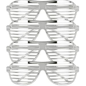 Boland - Feestbril Omnia, 4 stuks voor volwassenen, bril zonder sterkte voor festivals, carnaval, kostuums of themafeesten