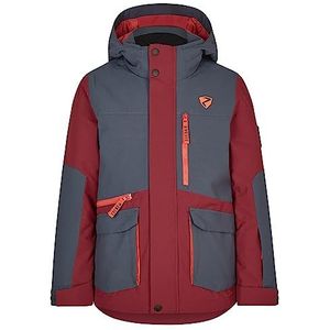 Ziener Agonis Ski-jack voor jongens, winterjas, waterdicht, winddicht, warm, rood cabin, 128