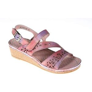 Laura Vita Facraho 02 Peeptoe sandalen voor dames, Viool Viool Viool, 42 EU