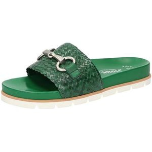 Muiltjes - Leer - Glad Leer - Open Toe - Platte Hak