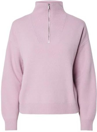 pieces - PCOREE LS HALF ZIP KNIT - Schipperstrui - Dawn pink